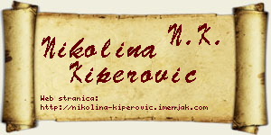 Nikolina Kiperović vizit kartica